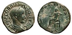Ancient Coins - GORDIAN III AE Sestertius. VF+/VF. Apollo.