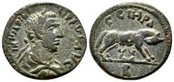 Ancient Coins - PARION (Mysia) AE23. Philip I the Arab. VF+. She-wolf - C G I H PA R. SCARCE!