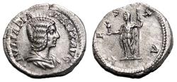 Ancient Coins - JULIA DOMNA AR Denarius. EF+. Vesta.