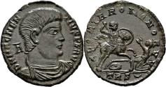 Ancient Coins - MAGNENTIUS AE2 (Maiorina). EF/EF+. Treveri mint. GLORIA ROMANORVM.