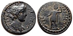 Ancient Coins - IULIA GORDUS (Lydia) AE20. Pseudo-Autonomous issue. VF+. Circa 138-192 AD. Men.