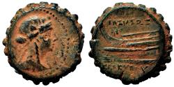 Ancient Coins - SELEUKOS IV Philopator AE18. VF+/EF-. 187-175 BC. Prow.