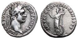 Ancient Coins - DOMITIAN AR Denarius. EF-. Minerva.
