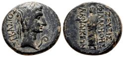 Ancient Coins - LAODICEA AD LYCUM (Phrygia) AE19. Augustus. VF+. Zeus.