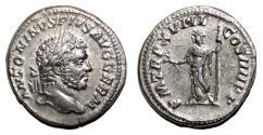 Ancient Coins - CARACALLA AR Denarius. EF. The peace.