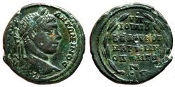 Ancient Coins - MARKIANOPOLIS (Moesia Inferior) AE26. Elagabalus. EF-. Legend in Wreath.