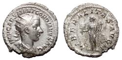 Ancient Coins - GORDIAN III AR Antoninianus. EF+/EF. LIBERALITAS AVG II.