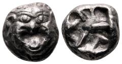 Ancient Coins - PARION (Mysia) AR Drachma. VF+/EF-. Circa 500-475 BC. Gorgoneion.