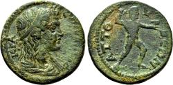 Ancient Coins - ATTUDA (Caria) AE24. VF+. AD 193-211. Senate - Zeus.