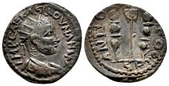 Ancient Coins - VOLUSIAN AE22. EF-. Antioch of Pisidia. Vexillum and Signa.