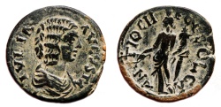 Ancient Coins - JULIA DOMNA AE22. EF-/VF+. Antioch in Pisidia mint. GENIO in reverse.