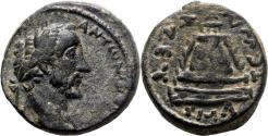 Ancient Coins - ZEUGMA (Commagene) AE20. Antoninus Pius. EF-/EF. Tetrastyle temple.