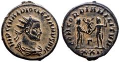 Ancient Coins - DIOCLETIAN AE Antoninianus. Almost EF/EF. Cyzicus mint. The emperor.