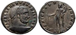 Ancient Coins - SEVERUS II AE Follis. VF+/EF-. Heraclea mint. Genio.