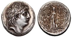 Ancient Coins - ANTIOCHOS VII AR Tetradrachm. EF. 138-129 BC. Athena.
