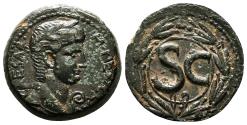 Ancient Coins - NERO AE22. Antioch mint. VF+/EF-. Large SC.