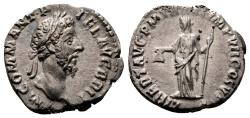 Ancient Coins - COMMODUS AR Denarius. VF+. The freedom. Uncommon issue.