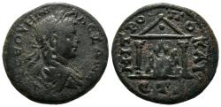 Ancient Coins - CAESAREA (Cappadocia) AE28. Severus Alexander. VF/VF+. Mount Argaeus.