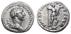 Ancient Coins - TRAJAN AR Denarius. EF. The virtus.