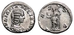 Ancient Coins - JULIA DOMNA AR Denarius. EF/EF+. Vesta.