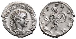 Ancient Coins - HOSTILIAN AR Antoninianus. Almost EF. Mars.