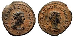 Ancient Coins - VABALATHUS and AURELIAN AE Antoninianus. aEF. Antioch mint.