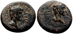 Ancient Coins - SARDIS (Lydia) AE17. VF+/VF. Germanicus and Drusus. AD 14-37.