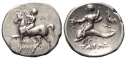 Ancient Coins - TARENTUM (Calabria) AR Stater. aEF. Ca. 272-240 BC.