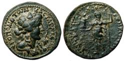 Ancient Coins - HIERAPOLIS-KASTABALA (Cilicia) AE32 (Triassarion). EF/VF+. AD 193-211.