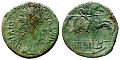 Ancient Coins - AUGUSTUS AE As. EF-. Bilbilis mint. Spearman.