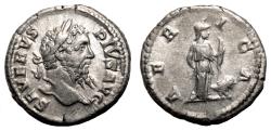 Ancient Coins - SEPTIMIUS SEVERUS AR Denarius. EF-/VF+. AFRICA.