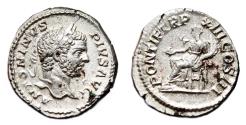 Ancient Coins - CARACALLA AR Denarius. EF. Concordia - TR P XIII COS III.