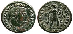 Ancient Coins - GALERIUS MAXIMIANUS AE Follis. EF/EF-. Alexandria mint. VIRTVS EXERCITVS - Mars.