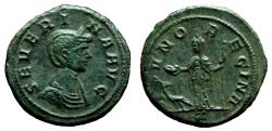 Ancient Coins - SEVERINA AE reduced Sestertius or As. EF. Rome mint. Juno.
