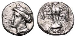 Ancient Coins - AMISOS as Peireaieos (Pontos) AR Drachma. EF-/VF+. Circa 370-330 BC.