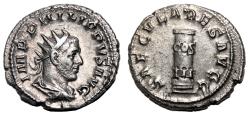 Ancient Coins - PHILIP I the Arab AR Antoninianus. EF-. Cippus - Saeculares.