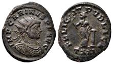 Ancient Coins - CARINUS AE Antoninianus. Almost EF. Ticinum mint. The happiness.