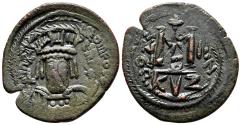 Ancient Coins - HERACLIUS AE Follis. EF-. Cyzicus mint. Year 2 - AD 611-612.
