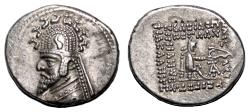 Ancient Coins - PARTHIA. PHRAATES III AR Drachma. aEF/EF-. Ekbatana mint. Archer.