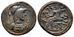 Ancient Coins - SALA (Lydia) AE19. EF-. Time of Trajan. Athena - Kybele.