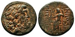 Ancient Coins - ANTIOCH (Syria) AE20 (Dichalkon). EF-. Zeus seated.