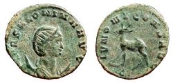Ancient Coins - SALONINA AE Antoninianus. VF+. Doe - IVNONI CONS AVG. Scarce Reverse.
