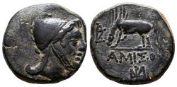 Ancient Coins - AMISOS (Pontos) AE23. Mithradates VI, king. EF-. Perseus.