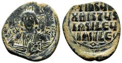 Ancient Coins - Anonymous Byzantine Follis. Basil II & Constantine VIII. AD 976-1028. EF-.
