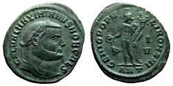Ancient Coins - GALERIUS MAXIMIANUS AE Follis. EF. Antioch mint. GENIO POPVLI ROMANI.