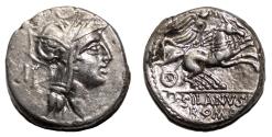 Ancient Coins - D. Silanus L. f.  AR Denarius. EF-. Victory in Biga.