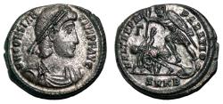 Ancient Coins - CONSTANTIUS II AE2 Maiorina (Centenonialis). Almost EF/EF. Cyzicus mint. Spearman.