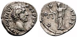 Ancient Coins - ANTONINUS PIUS AR Denarius. EF-/VF+. The equity.
