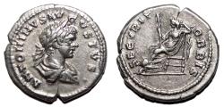 Ancient Coins - CARACALLA AR Denarius. EF. Laodicea mint. Securitas.
