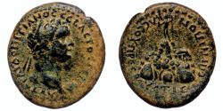 Ancient Coins - CAESAREA (Cappadocia) AE26. Domitian. VF/VF+. Mount Argaeus.